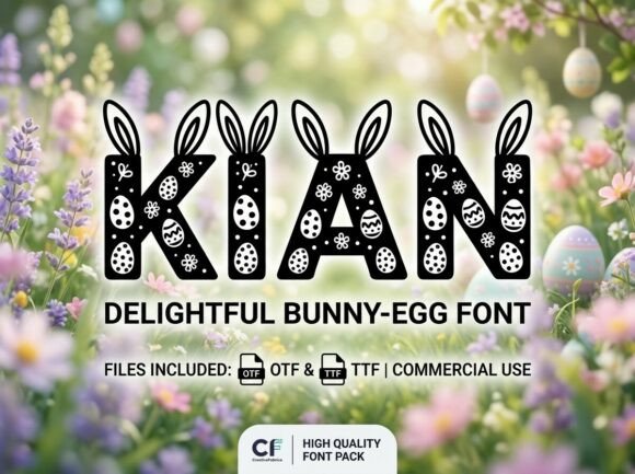 Kian: Whimsical Typography for Spring & Easter Design
